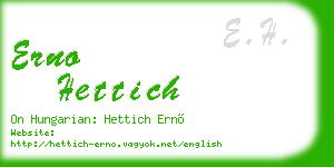 erno hettich business card